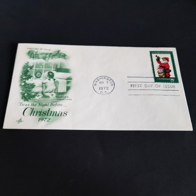 FDC. SUA 1972 - Plic &amp;#039;Prima Zi de Emisiune&amp;#039; Crăciun 1972 foto