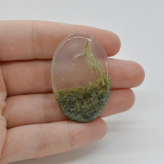 Cabochon agat moss indonezia 43x29x6mm c9