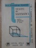 TESTE DE MATEMATICA PENTRU ADMITEREA IN LICEU-V. SCHNEIDER, GHEORGHE-ADALBERT SCHNEIDER-272985