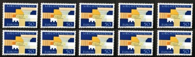 Liechtenstein 1963 10 x Europa CEPT Mi.431 MNH CA.039 foto