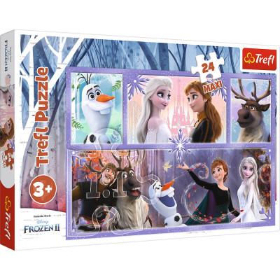 PUZZLE TREFL 24 MAXI FROZEN2 O LUME MAGICA SuperHeroes ToysZone foto