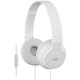 Casti audio cu banda HA-SR185-W, tip DJ, Ultrausoare, Control Telefon, Alb, JVC