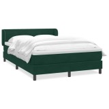 Cumpara ieftin Pat box spring cu saltea, verde inchis, 160x220 cm, catifea
