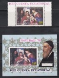 Guineea Ecuatoriala 1978 - A 500-a aniversare a nașterii lui Titian, Serie + Colita, PA, RARE, MNH