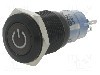 Intrerupator anti-vandalism, ON-(ON), &Oslash;16mm, ONPOW, LAS2GQF-11DT/R/24V/A