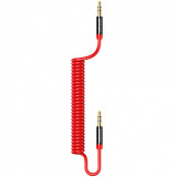 Cablu Audio 3.5 mm la 3.5 mm Usams Spring US-SJ256, 1.2 m, Rosu SJ256YP02