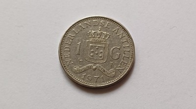 Antilele Olandeza-1 Gulden 1971 foto