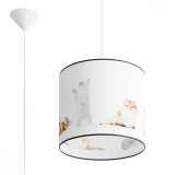 Lampă Suspendată Koty Multicoloră Din Pvc, 1 Bec Oval Modern De Interior.