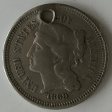 Moneda SUA - 3 Cents 1869, America de Nord