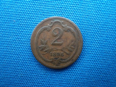 2 HELLER 1896 AUSTRIA foto