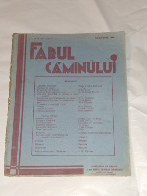 REVISTA FARUL CAMINULUI Anul III - Nr.4, NOEMBRIE 1935 foto