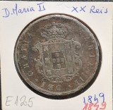 Portugalia XX reis 1849 D Maria II, Europa