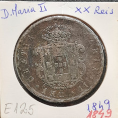 Portugalia XX reis 1849 D Maria II