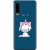 Husa silicon pentru Huawei P30, Horn To Be Wild Cute Unicorn