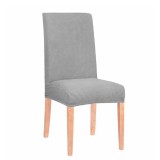 Cumpara ieftin Husa scaun dining/bucatarie, din spandex, model tapiterie in relief, culoare gri, Springos