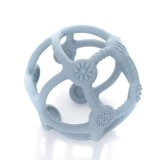 Jucarie pentru dentitie 2 &icirc;n 1 Reer Bite&amp;Play, silicon, albastra, 0+ luni