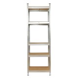 Raft metalic cu 5 polite MDF, 180x60x30cm, 100kg/polita, montaj fara suruburi Breckner Germany