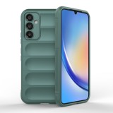 Husa pentru samsung galaxy a34 5g, antisoc, margini cu striatii, design minimalist, green