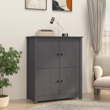 Servantă, gri, 83x41,5x100 cm, lemn masiv de pin