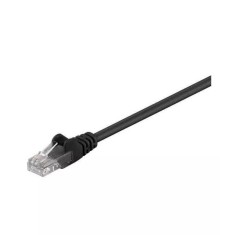Cablu pach retea CAT5e UTP 2x RJ45 1m negru CCA neecranat Goobay