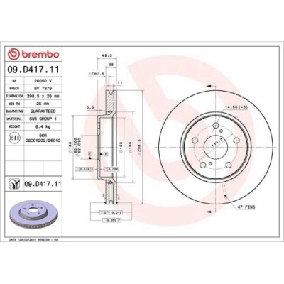 Set disc frana Toyota C-Hr ( X1) 10.16-, C-Hr Van ( X1) 10.16-, Corolla Estate ( E21) 02.19-, Corolla Liftback ( E21 Ea1 Eh1) 10.18-, Fata, 299X28mm, foto