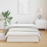 VidaXL Cadru de pat de podea Alb 100 x 220 cm Lemn masiv de pin