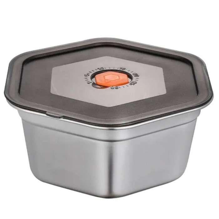 Tava gastronorm Pufo Chef din inox cu capac etans pentru depozitare alimente, ideal pentru catering, restaurante, fast food, capacitate 2 L