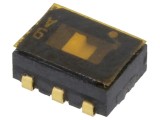 Comutator Glisant DPDT 0,1A 6VDC SMT ON-ON