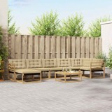 vidaXL Set de canapele de exterior 8 pcs Alb și Bej 79 x 79 x 37 cm 3388915