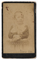 Fotografie CDV - Portret copil - Jean &amp;amp; Gagel - Bucuresci - anul 1900 foto