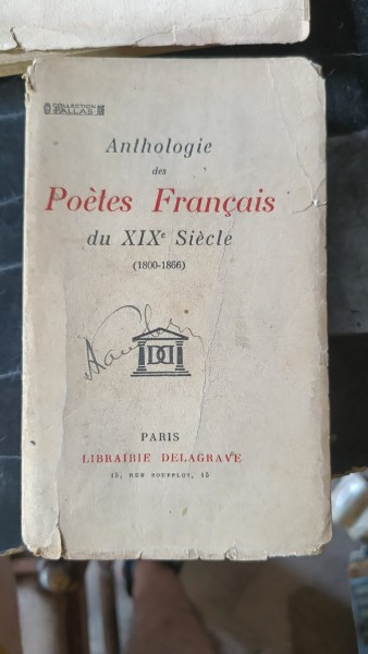 Anthologie des Poetes Francais du XIX Siecle (1800-1866)