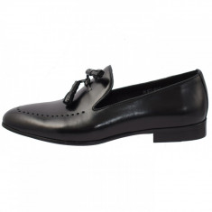 Pantofi barbati, din piele naturala, Alberto Clarini , A596-30A-01-113, negru foto