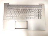 Carcasa superioara cu tastatura palmrest Laptop, HP, Envy 17-CG, 17T-CG, TPN-C146, L87983-271, L92316-271, AM2V2000230, iluminata, argintie, layout US