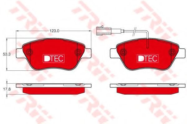 Set placute frana,frana disc FIAT PANDA (169) (2003 - 2016) TRW GDB1654DTE