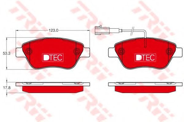 Set placute frana,frana disc FIAT GRANDE PUNTO (199) (2005 - 2016) TRW GDB1654DTE