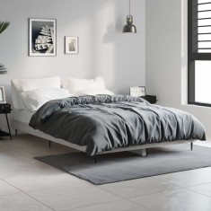 vidaXL Cadru de pat, gri sonoma, 120x190 cm, lemn prelucrat 832299