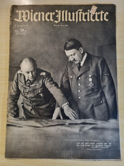 revista nazista austria 14 aprilie 1943-hitler,munca tineretului roman,razboiul