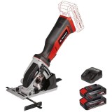Einhell TE-CS 18/89 Li PXC + Twinpack CB + 4514095 - Fierastrau circular 89x10 mm + Set 2 acumulatori si incarcator Li-Ion 18 V 2.5 Ah