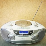 aparat radiocasetofon cu cd player MP3 USB card memorie sd, microsistem Tevion RCD 38908