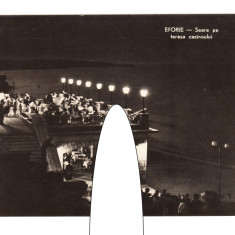 CP Eforie - Seara pe terasa cazinoului, RPR, circulata 1962, stare foarte buna