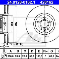 Disc frana LAND ROVER FREELANDER 2 (LF, FA) (2006 - 2014) ATE 24.0128-0162.1