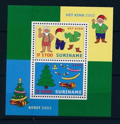 Suriname 2002 - Craciun, colita neuzata foto