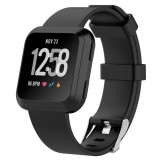 Cumpara ieftin Curea Bratara Edman pentru Fitbit Versa / Versa 2, marimea L, Negru