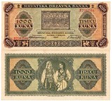 Croatia 1 000 1000 Kuna 1943 P-12