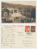 Paltinis Hohe Rinne 1934 carte postala cu masini de epoca, circulata prin curierul local