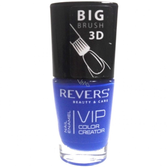 Lac de unghii Vip, 3D, Revers, albastru, mat, 12 ml, Nr 086