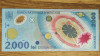 Romania bancnota 2000 lei 1999 eclipsa -mokazie- la cumparaturi de peste 200 lei