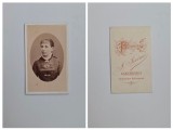 Fotografie de colectie CDV Atelier Josef Jerome, Portret de femeie in medalion oval, Caransebes, Banat, Romania, Austro-Ungaria, ca. 1875-80