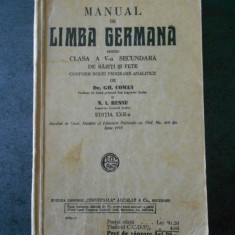 GH. COMAN. N. I. RUSSU - MANULA DE LIMBA GERMANA clasa a V-a (1938)