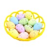 Set 12 oua decorative pentru Paste, Zulbceo, spuma, 2.8 x 3.8 cm, multicolor